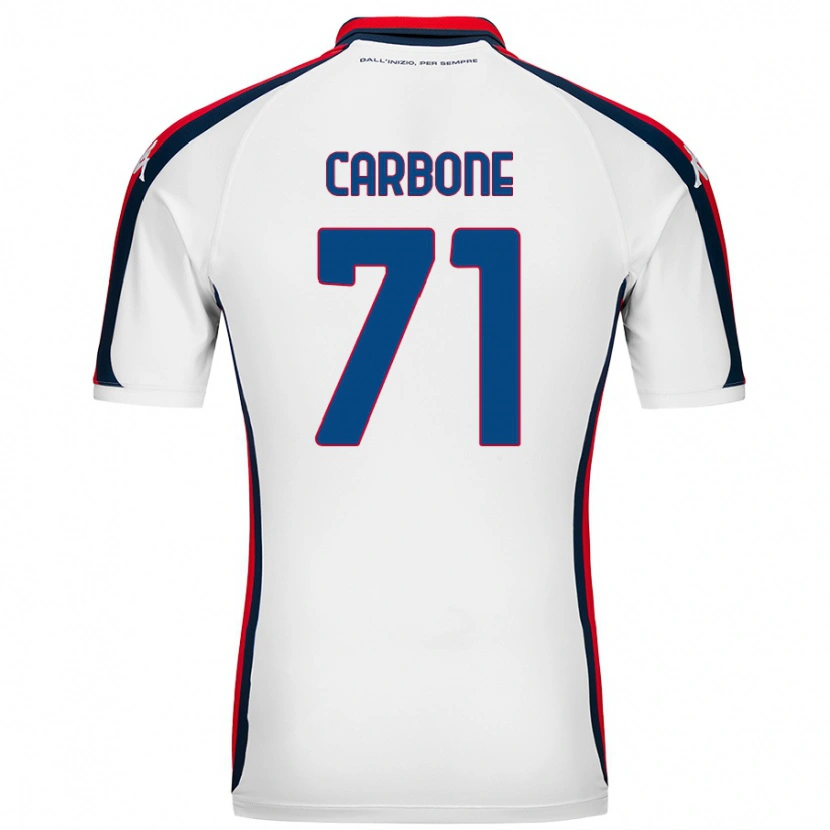 Danxen Män Filippo Carbone #71 Vit Bortatröja Matchtröjor 2024/25 Tröjor T-Tröja