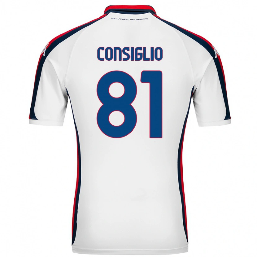 Danxen Män Leonardo Consiglio #81 Vit Bortatröja Matchtröjor 2024/25 Tröjor T-Tröja