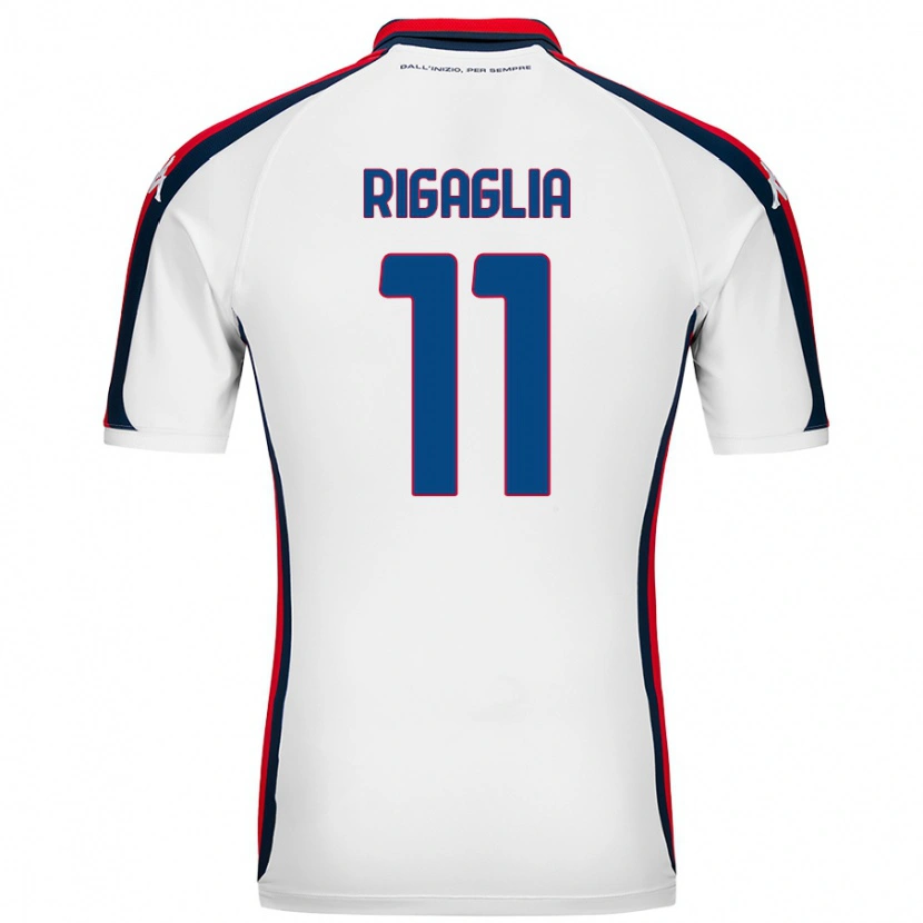 Danxen Män Alison Rigaglia #11 Vit Bortatröja Matchtröjor 2024/25 Tröjor T-Tröja