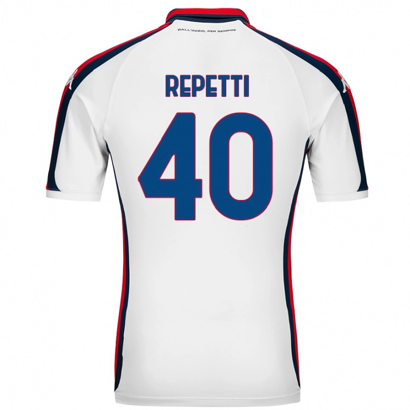 Danxen Män Chiara Repetti #40 Vit Bortatröja Matchtröjor 2024/25 Tröjor T-Tröja