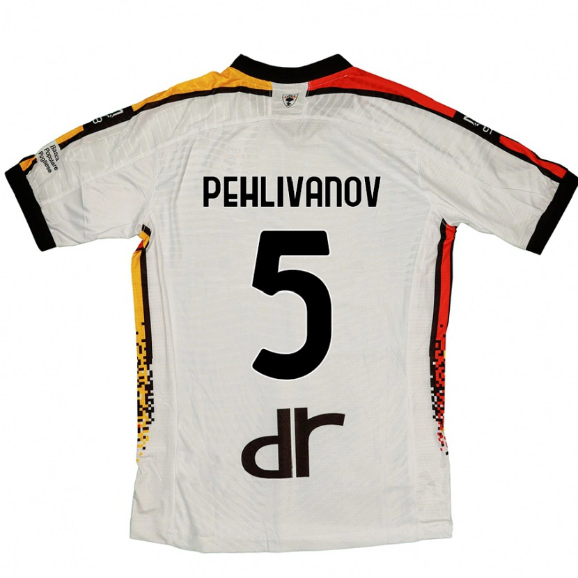 Danxen Män Cristian Pehlivanov #5 Vit Svart Bortatröja Matchtröjor 2024/25 Tröjor T-Tröja