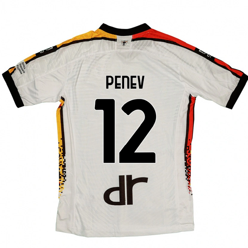 Danxen Män Plamen Penev #12 Vit Svart Bortatröja Matchtröjor 2024/25 Tröjor T-Tröja