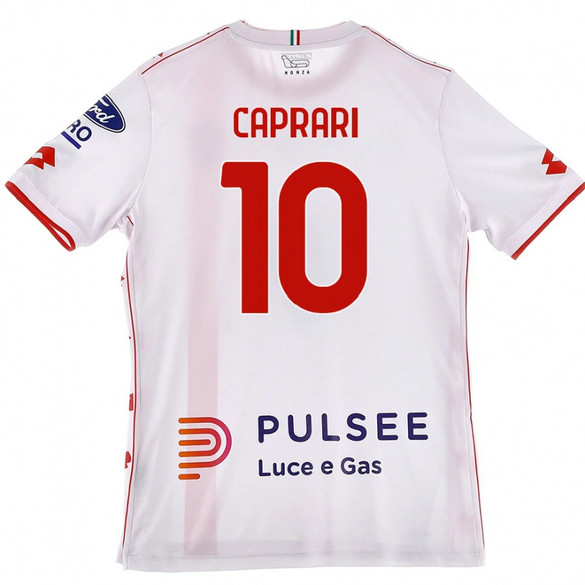 Danxen Män Gianluca Caprari #10 Vit Röd Bortatröja Matchtröjor 2024/25 Tröjor T-Tröja