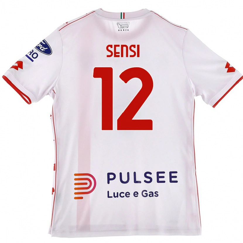 Danxen Män Stefano Sensi #12 Vit Röd Bortatröja Matchtröjor 2024/25 Tröjor T-Tröja