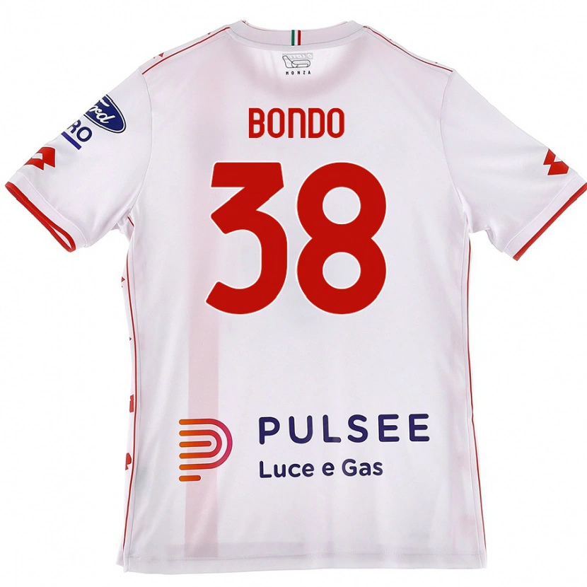Danxen Män Warren Bondo #38 Vit Röd Bortatröja Matchtröjor 2024/25 Tröjor T-Tröja
