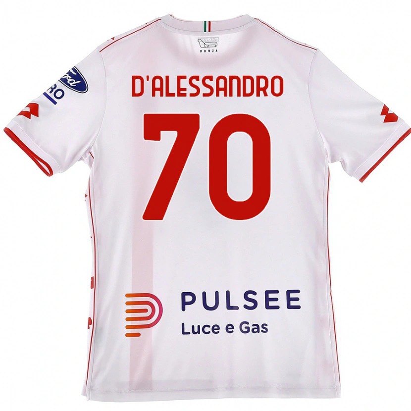Danxen Män Marco D'alessandro #70 Vit Röd Bortatröja Matchtröjor 2024/25 Tröjor T-Tröja