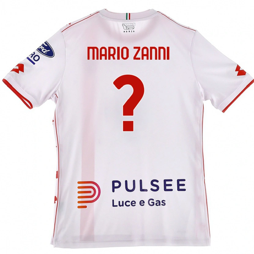 Danxen Män Mario Zanni #0 Vit Röd Bortatröja Matchtröjor 2024/25 Tröjor T-Tröja