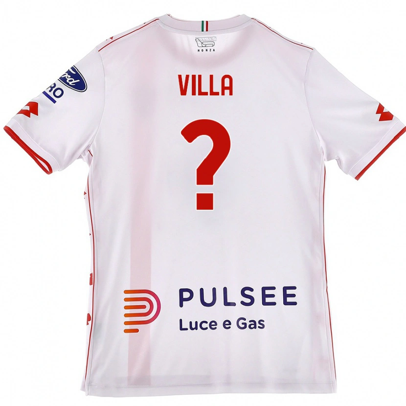 Danxen Män Manuel Villa #0 Vit Röd Bortatröja Matchtröjor 2024/25 Tröjor T-Tröja