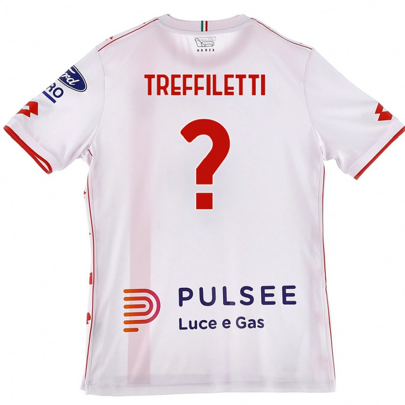 Danxen Män Danilo Treffiletti #0 Vit Röd Bortatröja Matchtröjor 2024/25 Tröjor T-Tröja