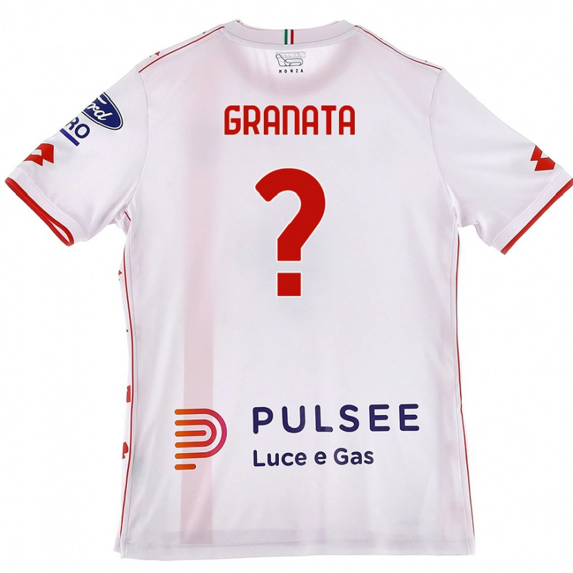 Danxen Män Giorgio Granata #0 Vit Röd Bortatröja Matchtröjor 2024/25 Tröjor T-Tröja