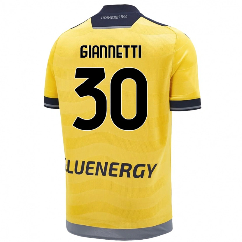 Danxen Män Lautaro Giannetti #30 Gyllene Bortatröja Matchtröjor 2024/25 Tröjor T-Tröja