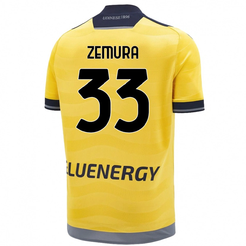Danxen Män Jordan Zemura #33 Gyllene Bortatröja Matchtröjor 2024/25 Tröjor T-Tröja