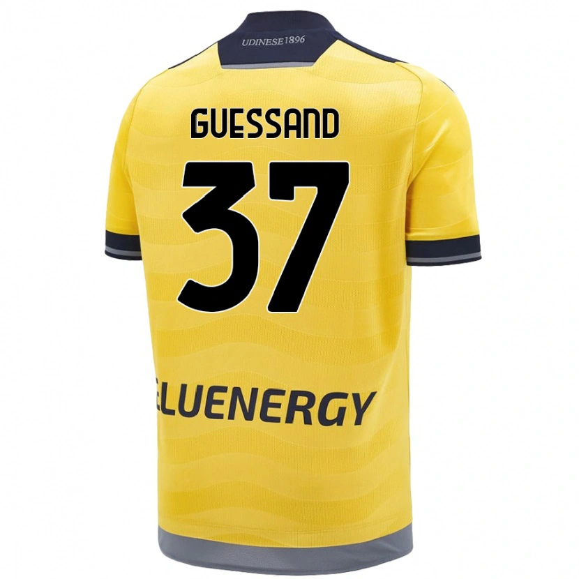 Danxen Män Axel Guessand #37 Gyllene Bortatröja Matchtröjor 2024/25 Tröjor T-Tröja
