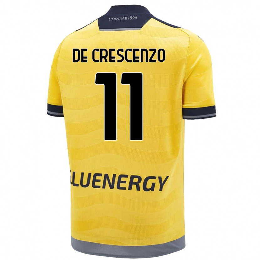 Danxen Män Marco De Crescenzo #11 Gyllene Bortatröja Matchtröjor 2024/25 Tröjor T-Tröja