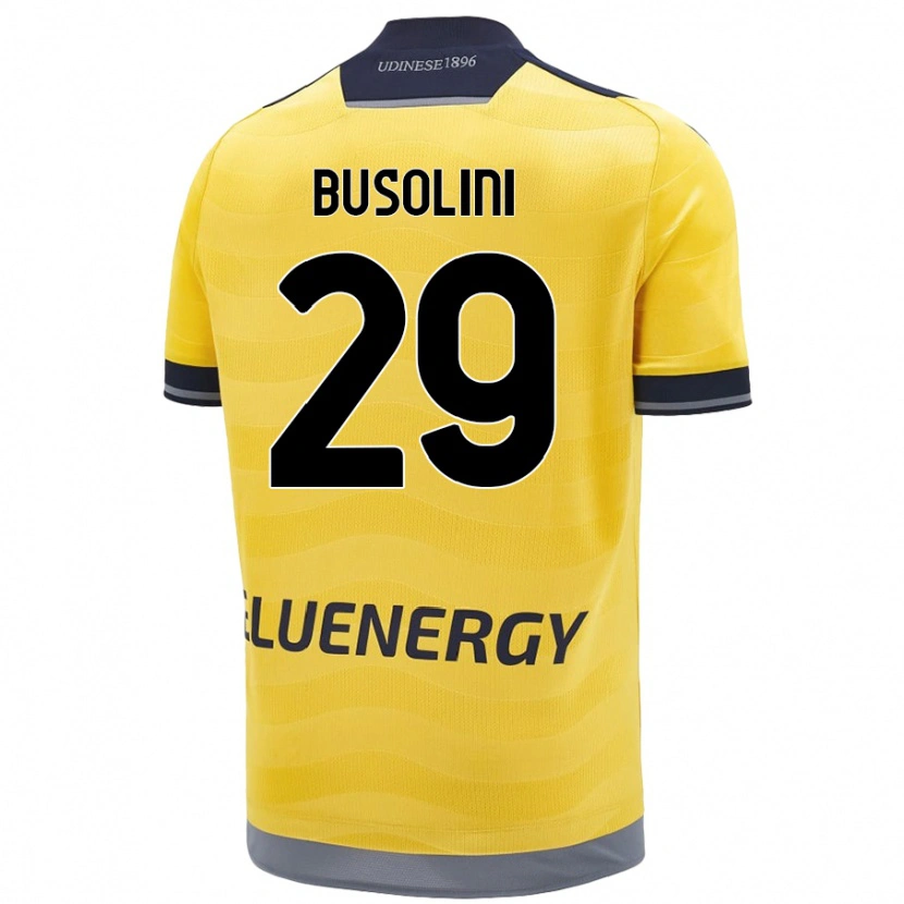 Danxen Män Alessandro Busolini #29 Gyllene Bortatröja Matchtröjor 2024/25 Tröjor T-Tröja