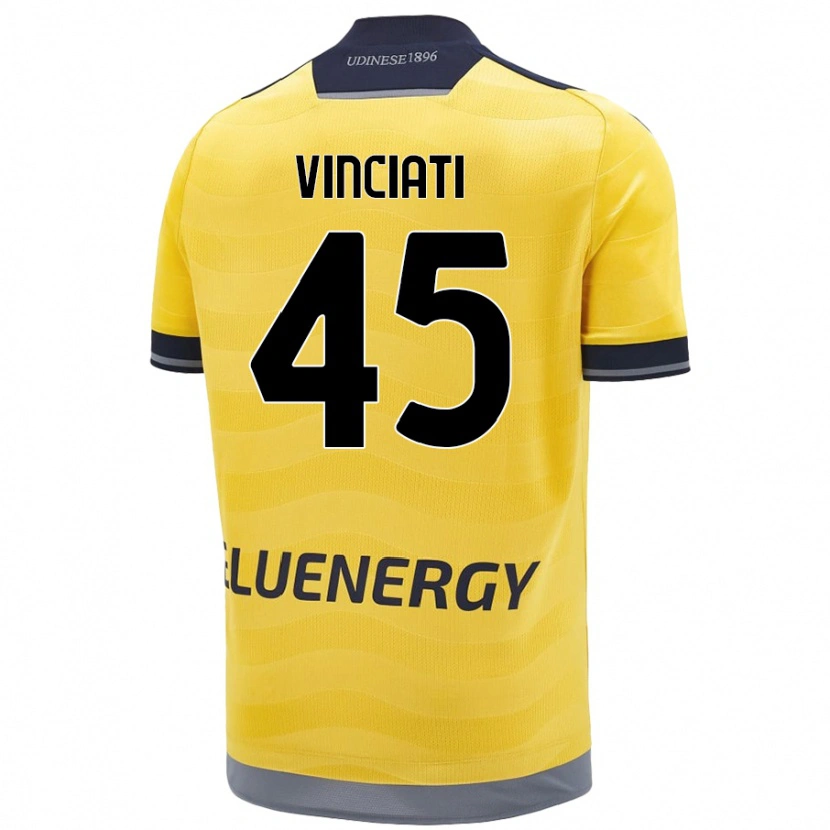 Danxen Män Giulio Vinciati #45 Gyllene Bortatröja Matchtröjor 2024/25 Tröjor T-Tröja