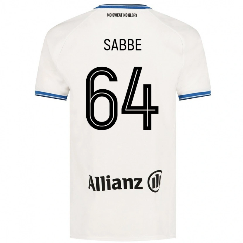 Danxen Män Kyriani Sabbe #64 Vit Bortatröja Matchtröjor 2024/25 Tröjor T-Tröja