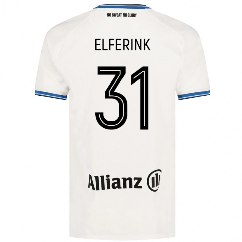 Danxen Män Marie Elferink #31 Vit Bortatröja Matchtröjor 2024/25 Tröjor T-Tröja