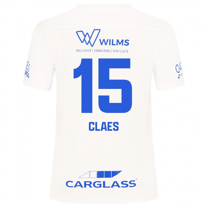 Danxen Män Thomas Claes #15 Vit Bortatröja Matchtröjor 2024/25 Tröjor T-Tröja