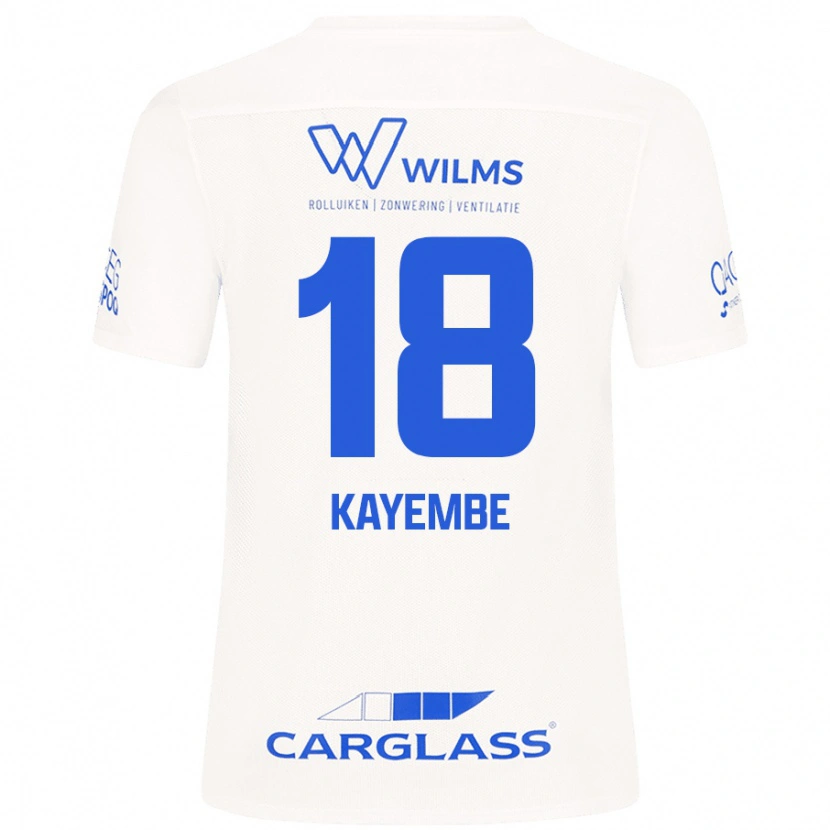 Danxen Män Joris Kayembe #18 Vit Bortatröja Matchtröjor 2024/25 Tröjor T-Tröja