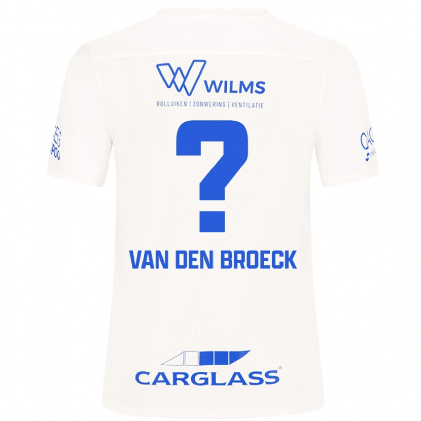 Danxen Män Kobe Van Den Broeck #0 Vit Bortatröja Matchtröjor 2024/25 Tröjor T-Tröja