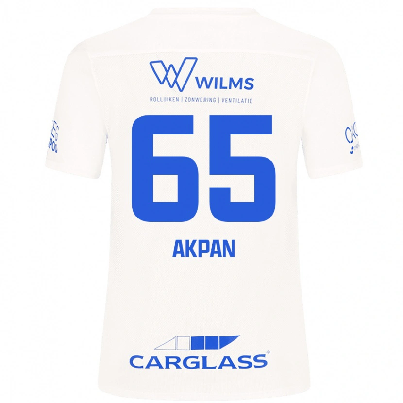 Danxen Män Christian Akpan #65 Vit Bortatröja Matchtröjor 2024/25 Tröjor T-Tröja