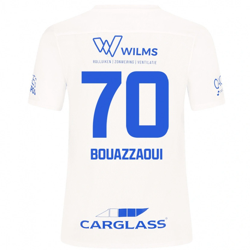 Danxen Män Ilyas Bouazzaoui #70 Vit Bortatröja Matchtröjor 2024/25 Tröjor T-Tröja