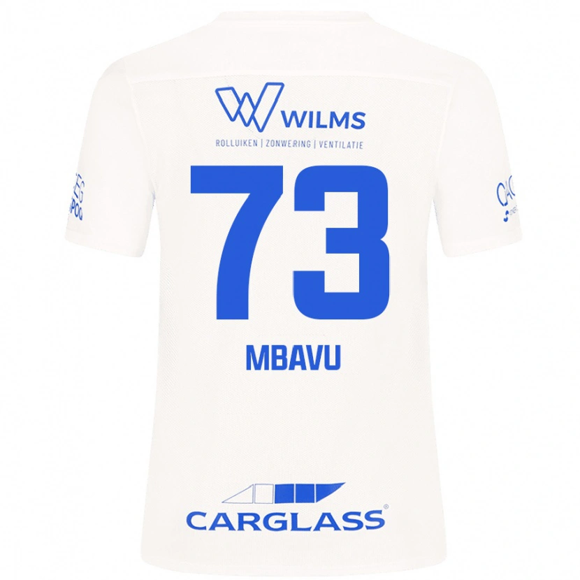 Danxen Män Elie Mbavu #73 Vit Bortatröja Matchtröjor 2024/25 Tröjor T-Tröja