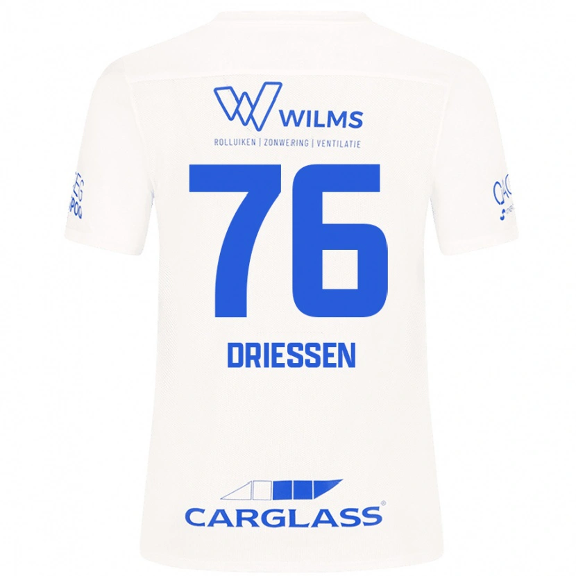 Danxen Män Jelle Driessen #76 Vit Bortatröja Matchtröjor 2024/25 Tröjor T-Tröja