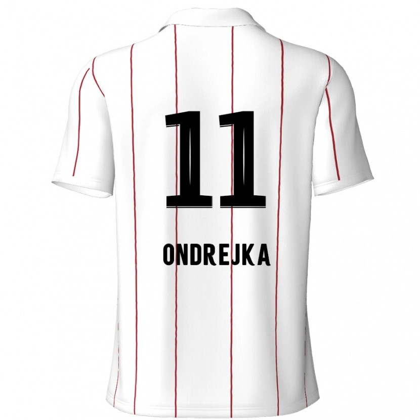 Danxen Män Jacob Ondrejka #11 Vit Svart Bortatröja Matchtröjor 2024/25 Tröjor T-Tröja
