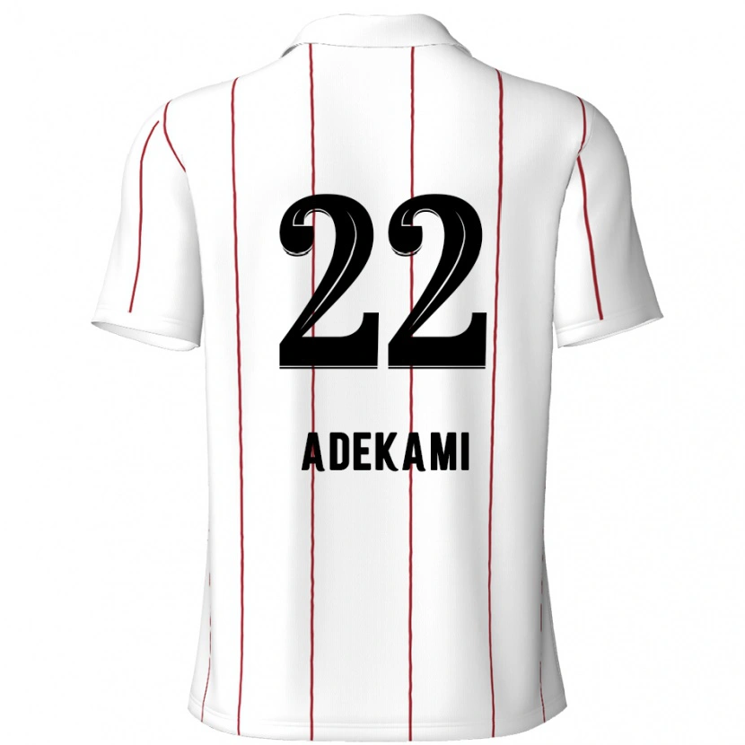 Danxen Män Farouck Adekami #22 Vit Svart Bortatröja Matchtröjor 2024/25 Tröjor T-Tröja