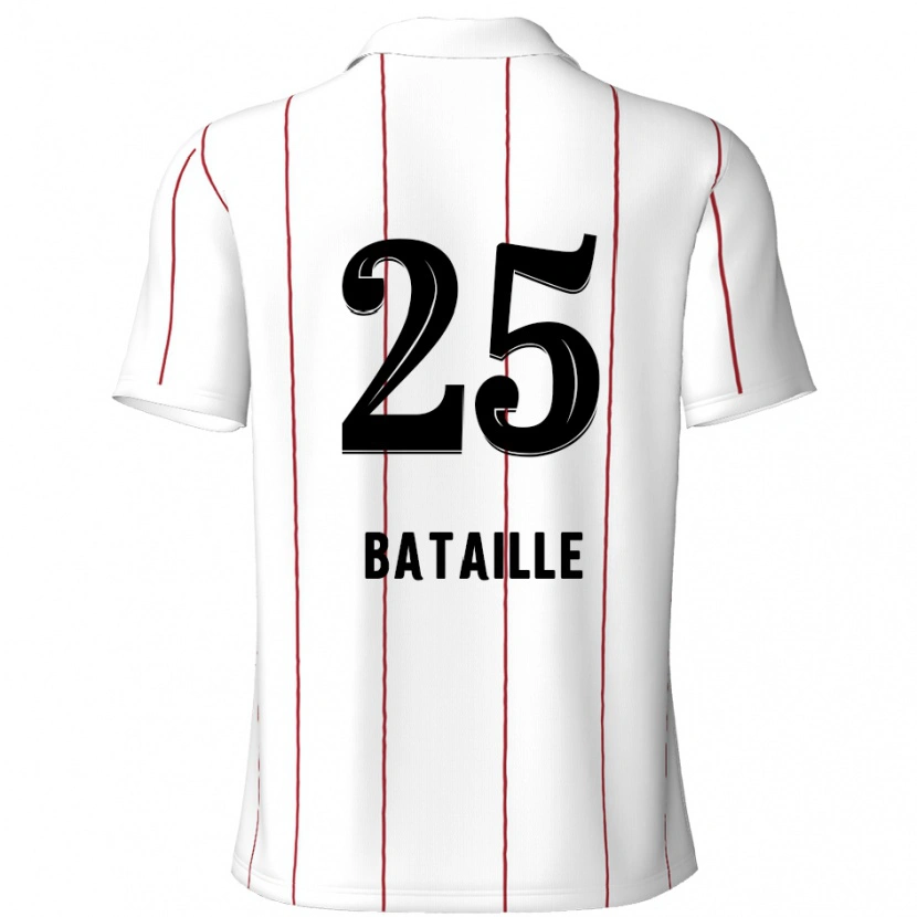 Danxen Män Jelle Bataille #25 Vit Svart Bortatröja Matchtröjor 2024/25 Tröjor T-Tröja