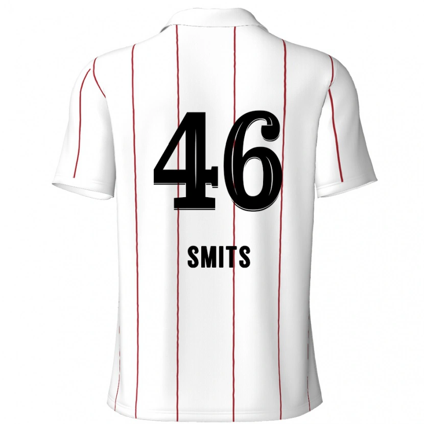 Danxen Män Milan Smits #46 Vit Svart Bortatröja Matchtröjor 2024/25 Tröjor T-Tröja