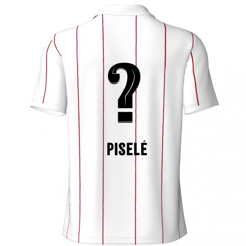 Danxen Män Lowie Piselé #0 Vit Svart Bortatröja Matchtröjor 2024/25 Tröjor T-Tröja