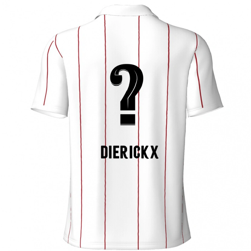 Danxen Män Xander Dierickx #0 Vit Svart Bortatröja Matchtröjor 2024/25 Tröjor T-Tröja