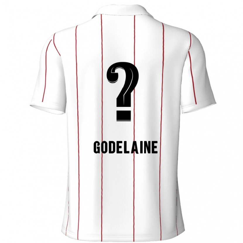 Danxen Män Jeff Godelaine #0 Vit Svart Bortatröja Matchtröjor 2024/25 Tröjor T-Tröja