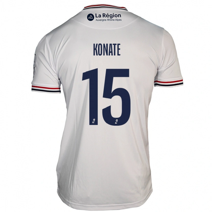 Danxen Män Cheick Oumar Konaté #15 Vit Bortatröja Matchtröjor 2024/25 Tröjor T-Tröja