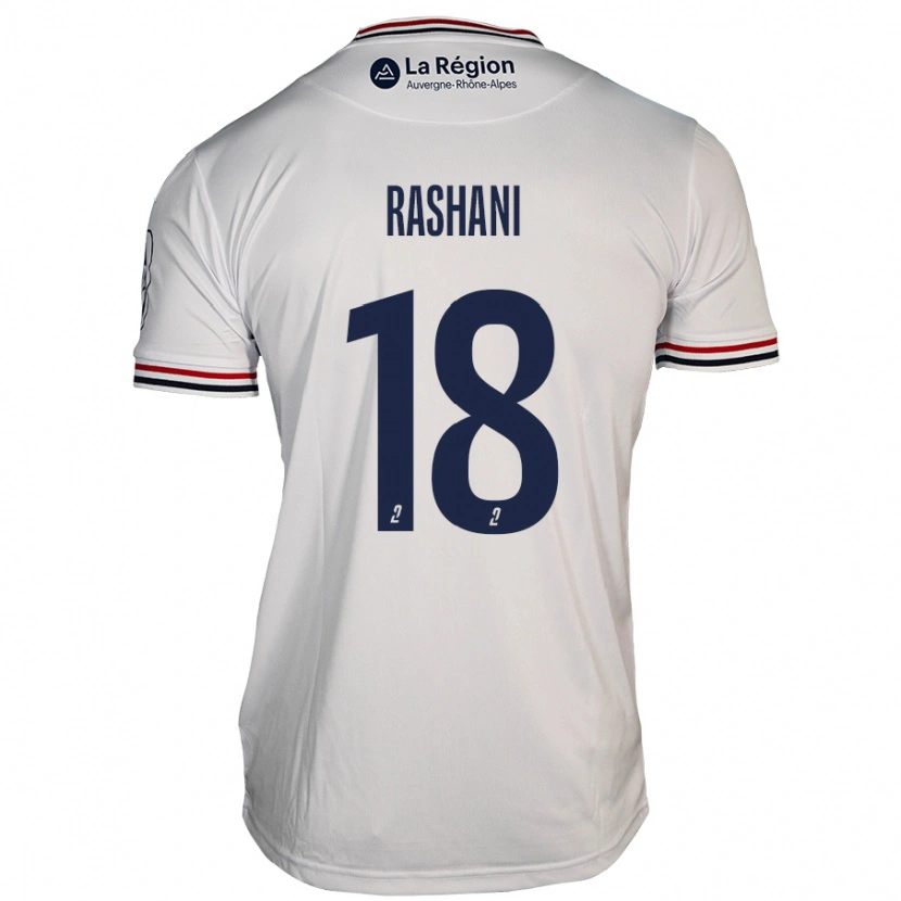 Danxen Män Elbasan Rashani #18 Vit Bortatröja Matchtröjor 2024/25 Tröjor T-Tröja