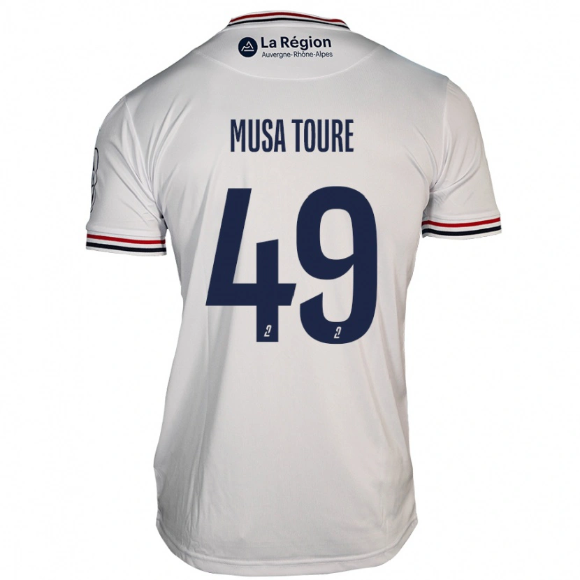 Danxen Män Musa Toure #49 Vit Bortatröja Matchtröjor 2024/25 Tröjor T-Tröja