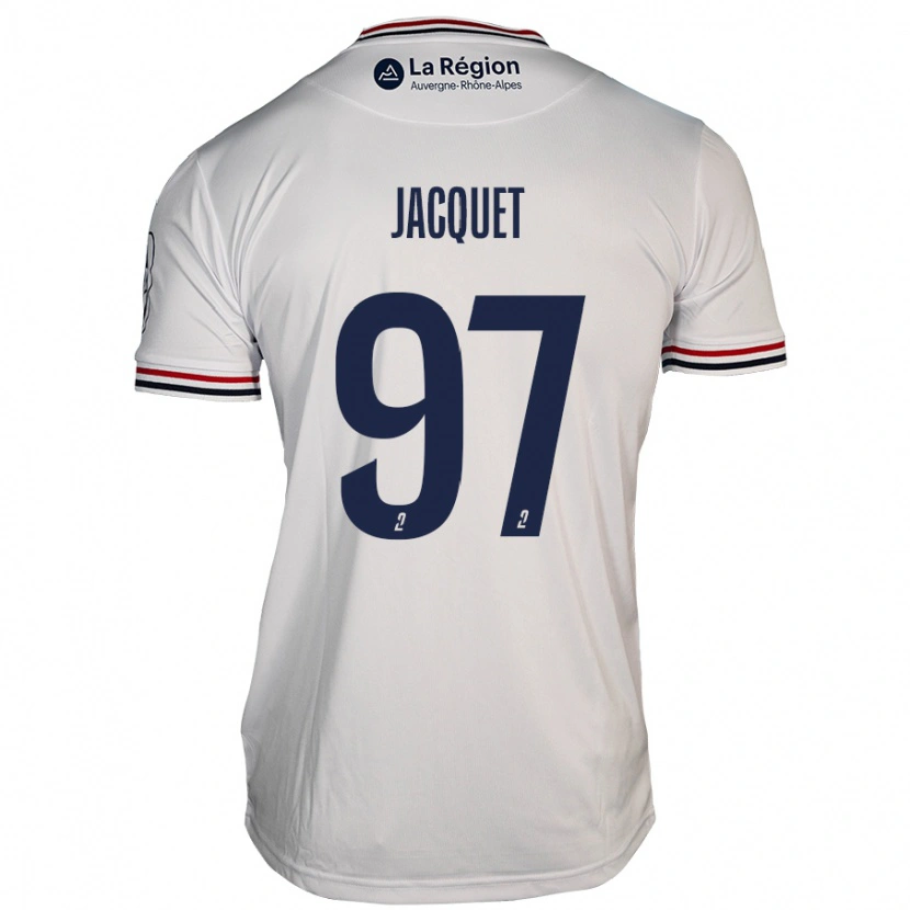 Danxen Män Jérémy Jacquet #97 Vit Bortatröja Matchtröjor 2024/25 Tröjor T-Tröja