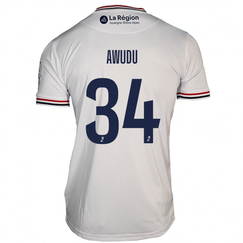 Danxen Män Sumaila Awudu #34 Vit Bortatröja Matchtröjor 2024/25 Tröjor T-Tröja
