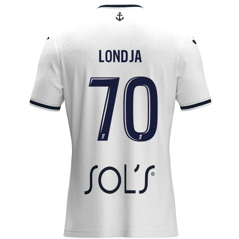 Danxen Män Ruben Londja #70 Vit Mörkblå Bortatröja Matchtröjor 2024/25 Tröjor T-Tröja