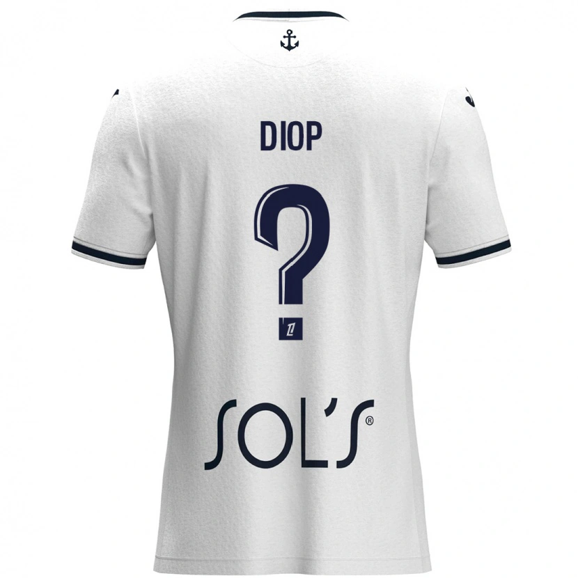 Danxen Män Doro Diop #0 Vit Mörkblå Bortatröja Matchtröjor 2024/25 Tröjor T-Tröja