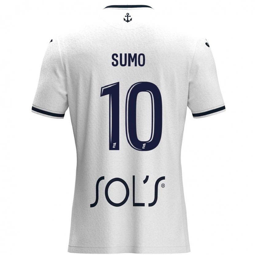 Danxen Män Eva Sumo #10 Vit Mörkblå Bortatröja Matchtröjor 2024/25 Tröjor T-Tröja