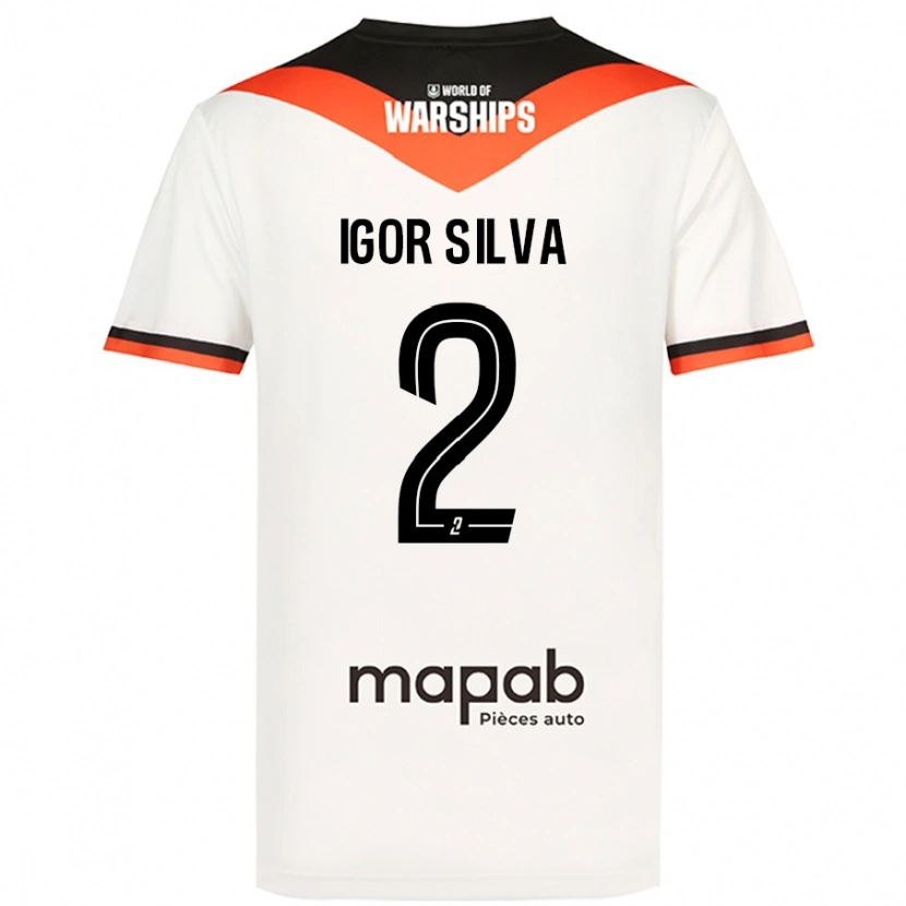 Danxen Män Igor Silva #2 Vit Bortatröja Matchtröjor 2024/25 Tröjor T-Tröja