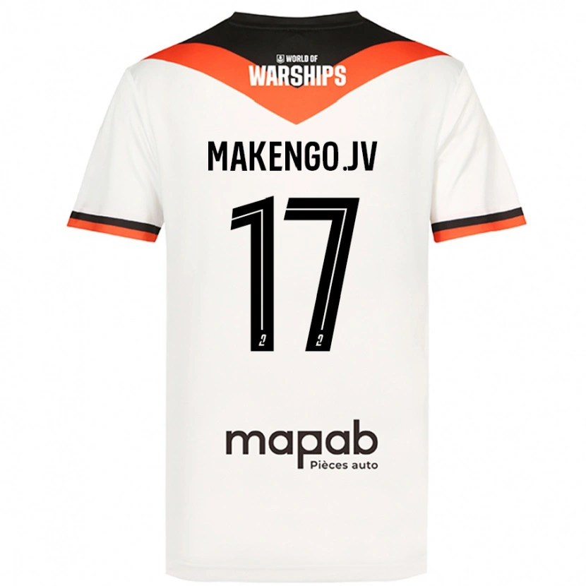 Danxen Män Jean-Victor Makengo #17 Vit Bortatröja Matchtröjor 2024/25 Tröjor T-Tröja