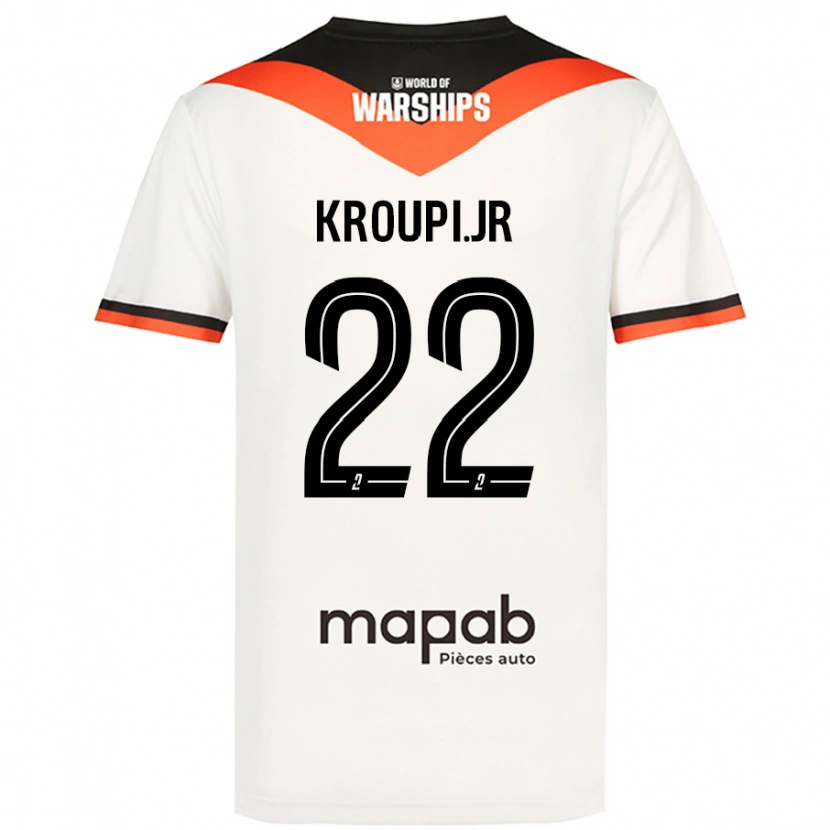 Danxen Män Eli Junior Kroupi #22 Vit Bortatröja Matchtröjor 2024/25 Tröjor T-Tröja