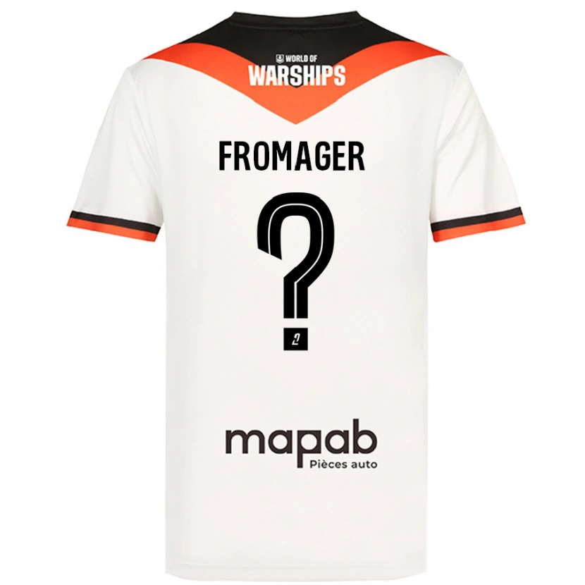 Danxen Män Côme Fromager #0 Vit Bortatröja Matchtröjor 2024/25 Tröjor T-Tröja