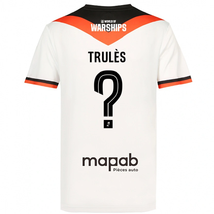 Danxen Män Rayann Trulès #0 Vit Bortatröja Matchtröjor 2024/25 Tröjor T-Tröja