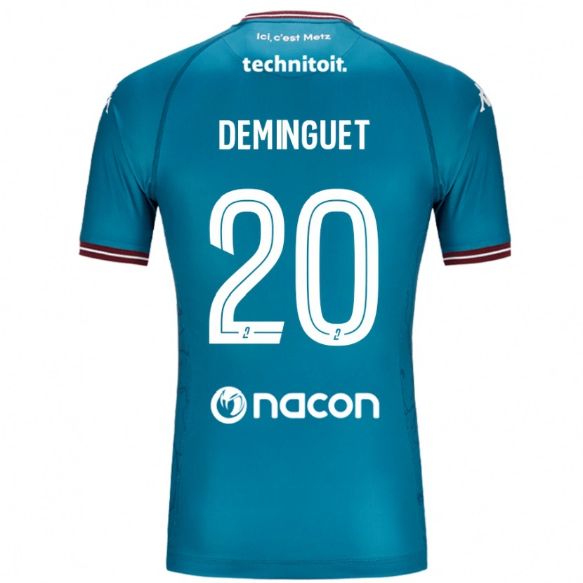 Danxen Män Jessy Deminguet #20 Bleu Bensin Bortatröja Matchtröjor 2024/25 Tröjor T-Tröja